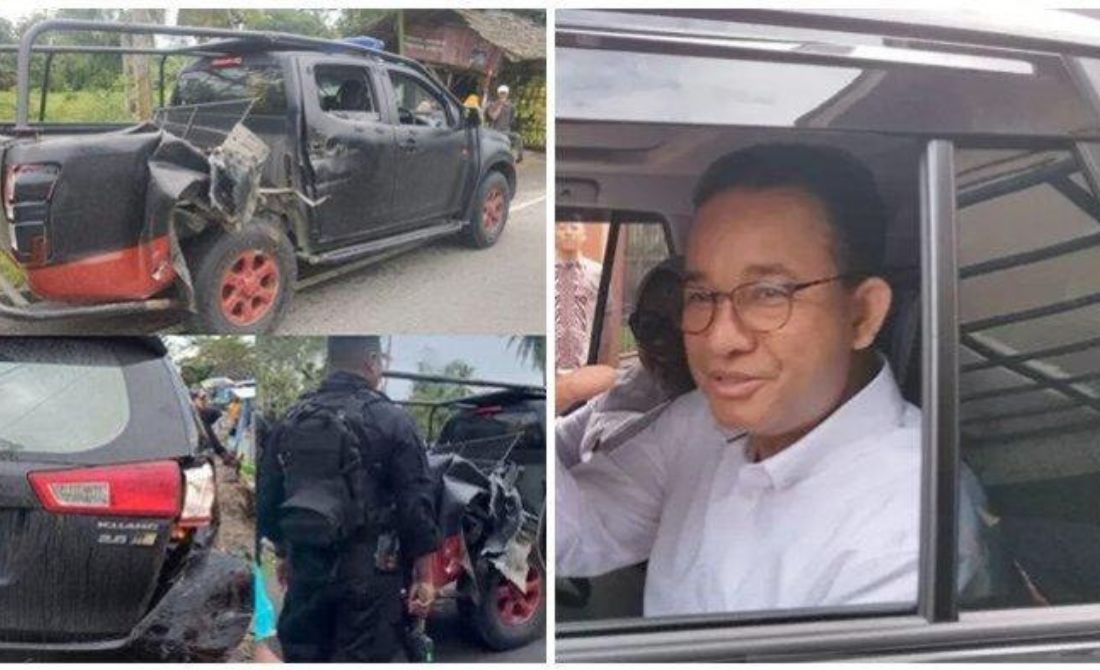 Mobil Rombongan Anies Kecelakaan Beruntun di Aceh